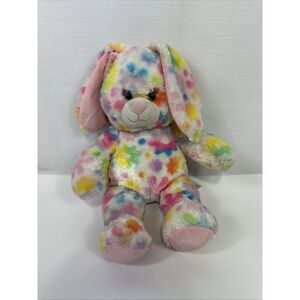 Build A Bear Rainbow Tie Dye Pastel Bunny Plush Rabbit 16" Easter‎ Colors